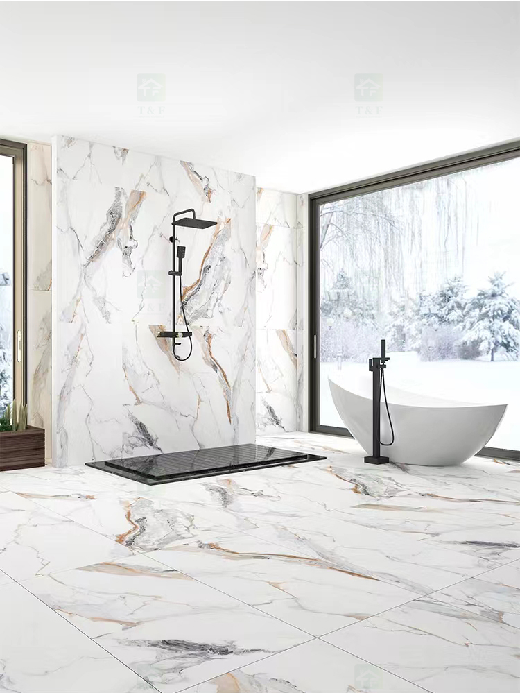800 X 2600 mm Large Format Polished White Marble Grey Black Sintered Stone Tile Wall Slabs