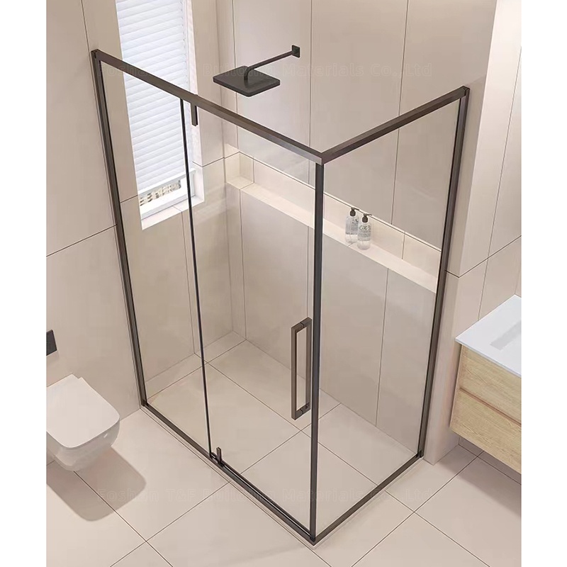 Modern Black Bath Shower Cabin Set 8mm 10mm Tempered Glass Bathroom Shower Cabinet Room
