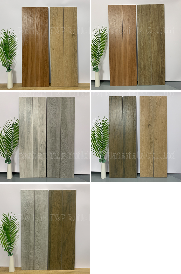 New Design 150x900mm Full Body Wooden Tiles Living Room Wood Look Porcelain Tile
