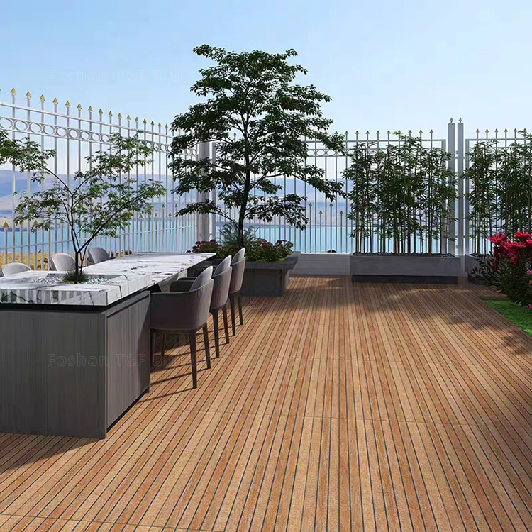 Matt Outdoor Porcelain Wooden Tiles for Balcony Terrace Floor Wood Looking Outdoor Porcelain Wall Tile