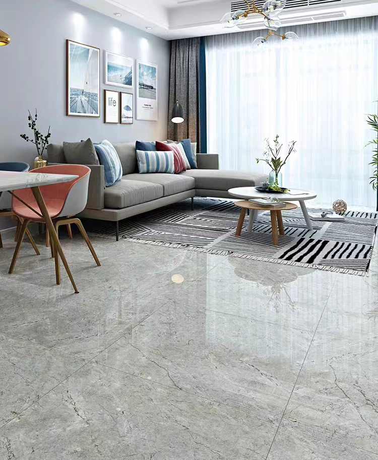 600*600mm Grey Ceramic Porcelain Marble Polished Glazed Wall Floor 60x60 Tiles for Floor