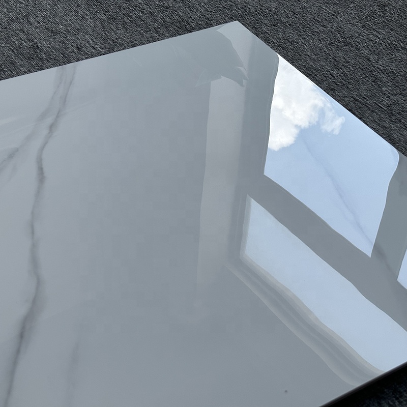 60x60 600x600 Glossy Carrara White Porcelain Piso Porcelanato Marble Floor Tile for the Living Room