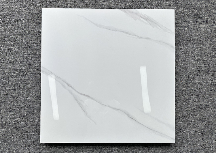 60x60 600x600 Glossy Carrara White Porcelain Piso Porcelanato Marble Floor Tile for the Living Room
