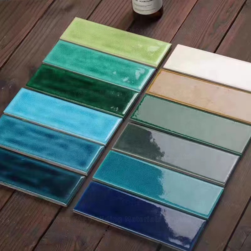 65*200 75*300 100*300 150*300mm Colorful Small Glossy Matt Glaze Handmade Ceramic Wall Tiles