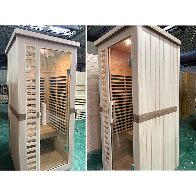 Customized 1-2 Person Far Infrared Sauna Room With Smart Control Panel Traditional Indoor Wooden Sauna Hammam