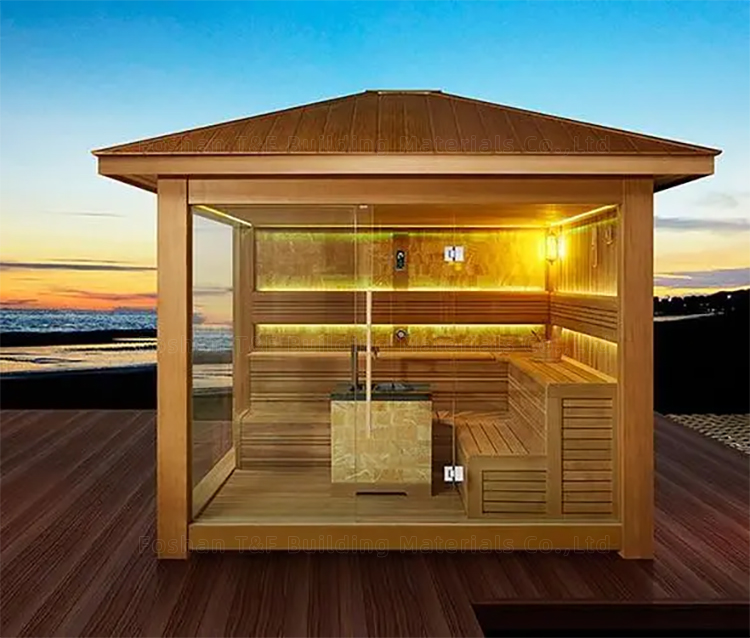 Customized 1-2 Person Far Infrared Sauna Room With Smart Control Panel Traditional Indoor Wooden Sauna Hammam