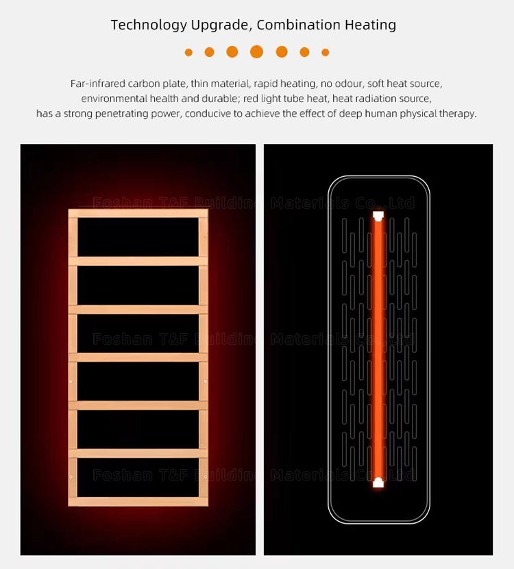 Customized 1-2 Person Far Infrared Sauna Room With Smart Control Panel Traditional Indoor Wooden Sauna Hammam