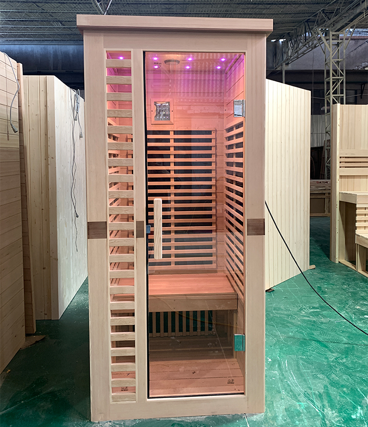 Customized 1-2 Person Far Infrared Sauna Room With Smart Control Panel Traditional Indoor Wooden Sauna Hammam