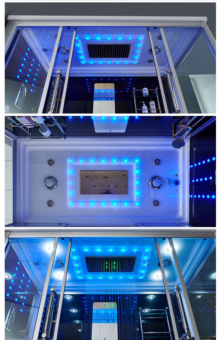 Factory Price Complete Whirlpool Massage Standing Bathroom Shower Cabinet Hammam Steam Bath Cabin Room