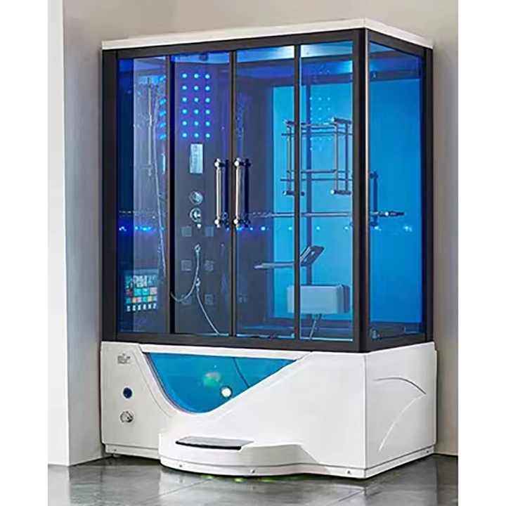 Factory Price Complete Whirlpool Massage Standing Bathroom Shower Cabinet Hammam Steam Bath Cabin Room