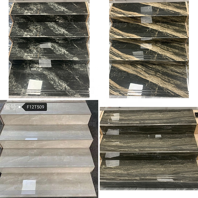 470X1200mm Porcelain Marble Stair Step Tiles Modern Luxury 470*1200 Non Slip Porcelain Ceramic Tile for Stairs Step