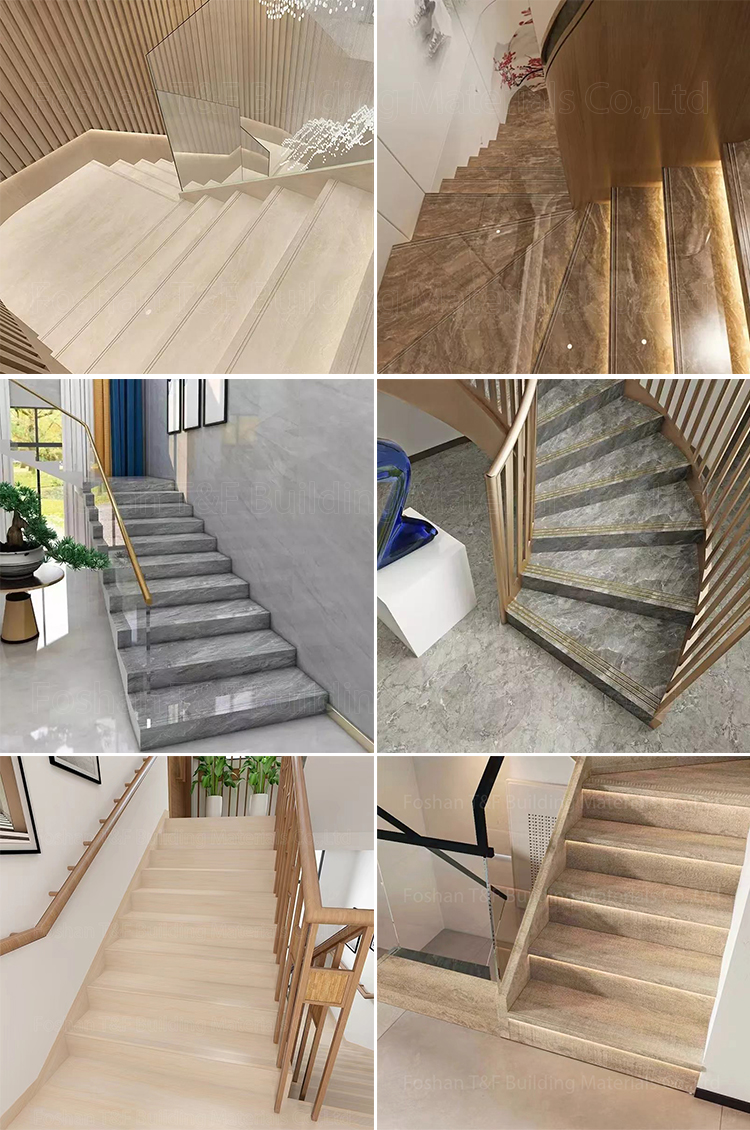 470X1200mm Porcelain Marble Stair Step Tiles Modern Luxury 470*1200 Non Slip Porcelain Ceramic Tile for Stairs Step