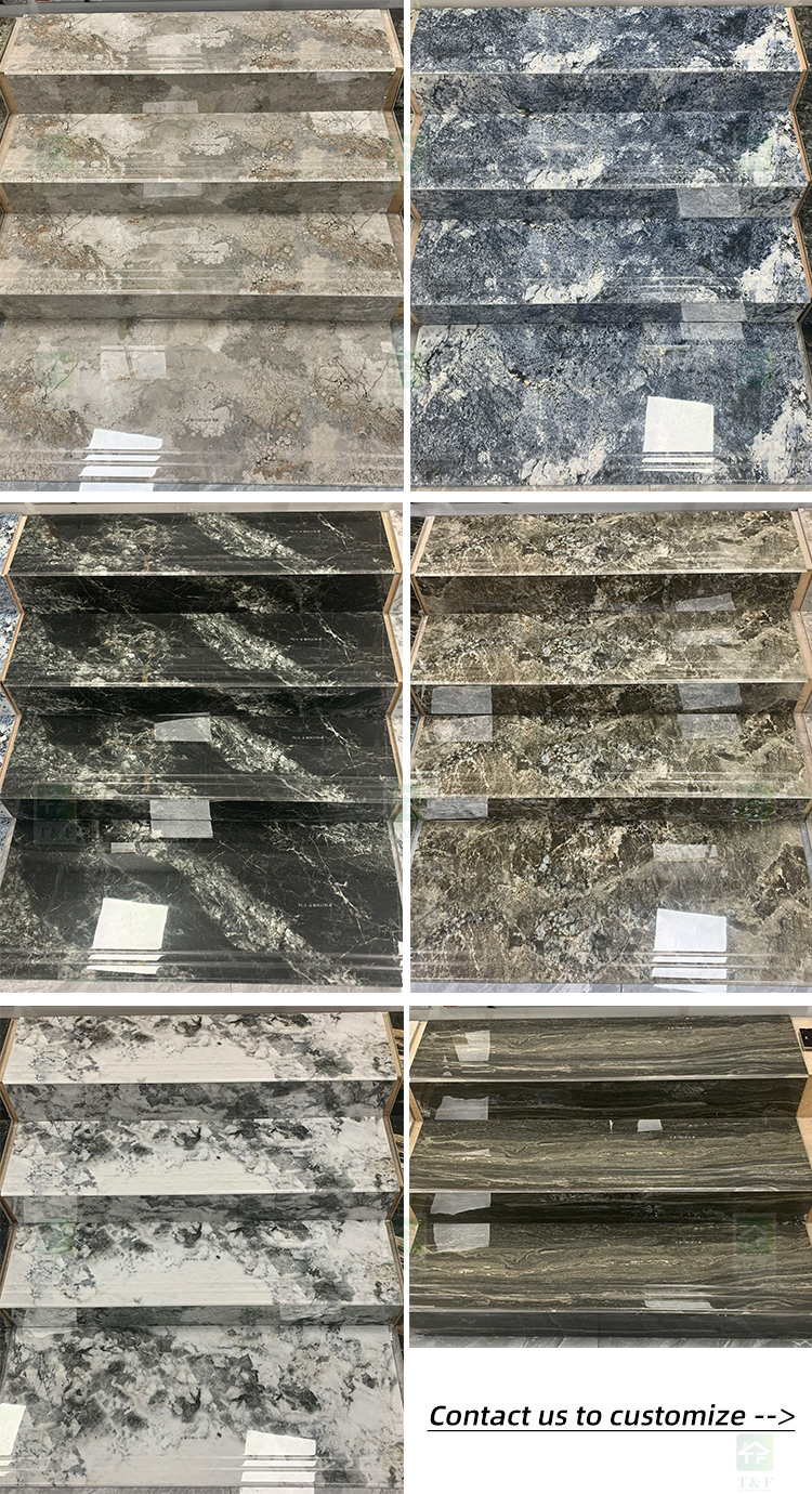 470X1200mm Porcelain Marble Stair Step Tiles Modern Luxury 470*1200 Non Slip Porcelain Ceramic Tile for Stairs Step