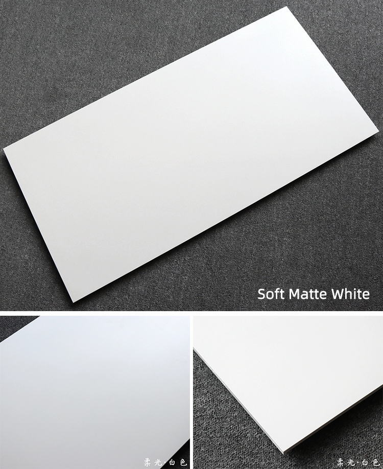 Large 600*1200 750*1500 900*1800 Matte Glazed Finished Porcelain Plain White Cement Rustic Floor Tile