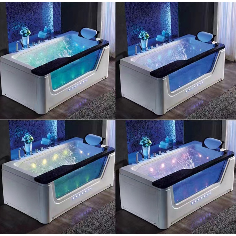 2 Person Luxury Hot Spa Bath Tub Whirlpool Acrylic Freestanding Waterfall Massage Bathtub With Jet