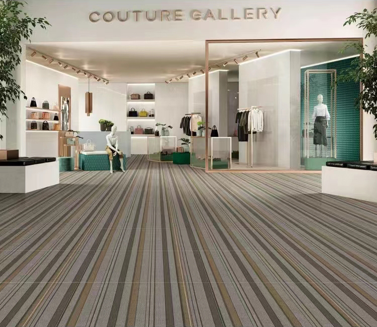 Porcelain Glazed 60x60 600x600 House Home Hotel Office Carpet Fabric Pattern Look Ceramic Floor Tiles for Indoors