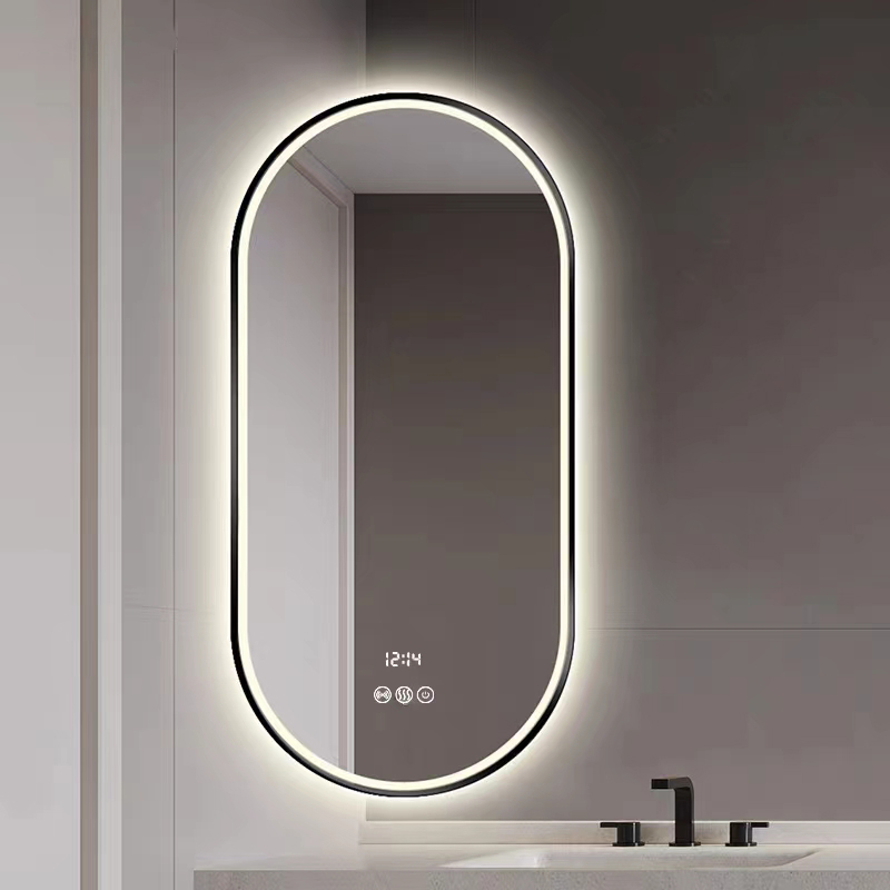 Arch Oval Bathroom Anti Fog Smart Mirror Illuminated Led Vanity Mirror for Hotel Bathroom Project