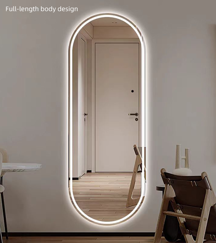 Arch Oval Bathroom Anti Fog Smart Mirror Illuminated Led Vanity Mirror for Hotel Bathroom Project