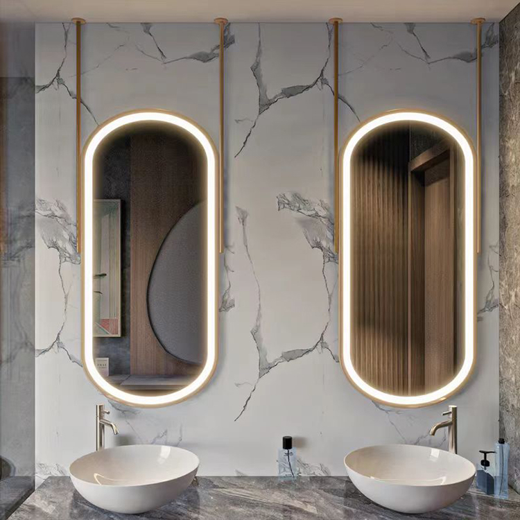 Arch Oval Bathroom Anti Fog Smart Mirror Illuminated Led Vanity Mirror for Hotel Bathroom Project