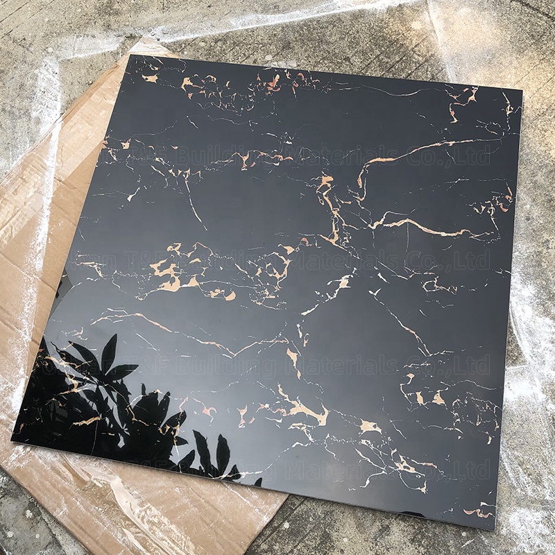 60x60 80x80 60x120 75x150 90x180 Black and Gold White Polished Porcelain Glazed Marble Floor Wall Tiles