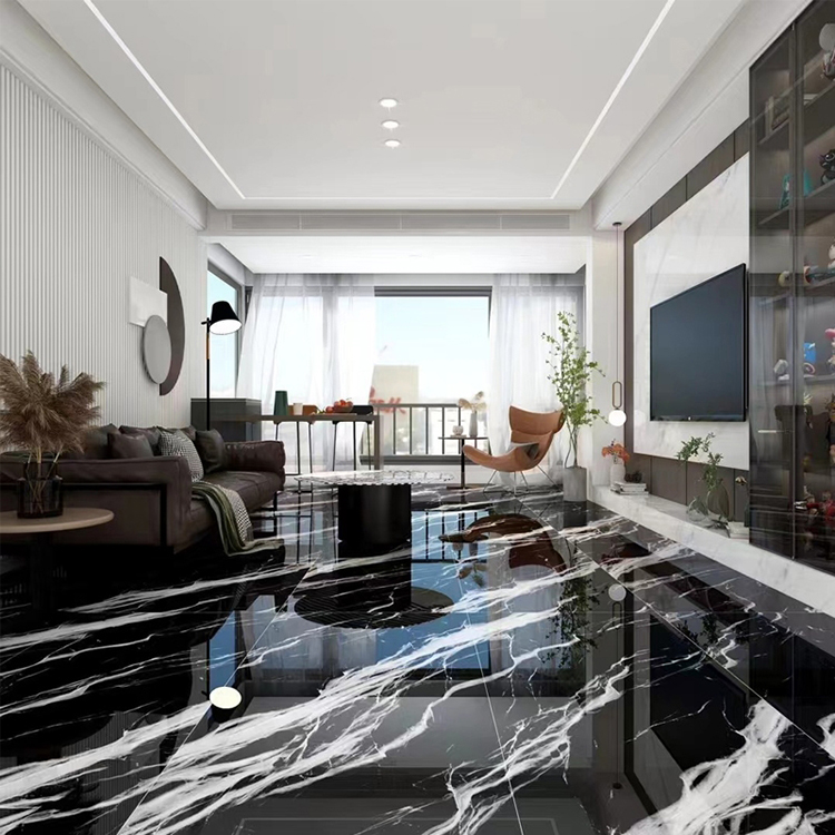 60x60 80x80 60x120 75x150 90x180 Black and Gold White Polished Porcelain Glazed Marble Floor Wall Tiles