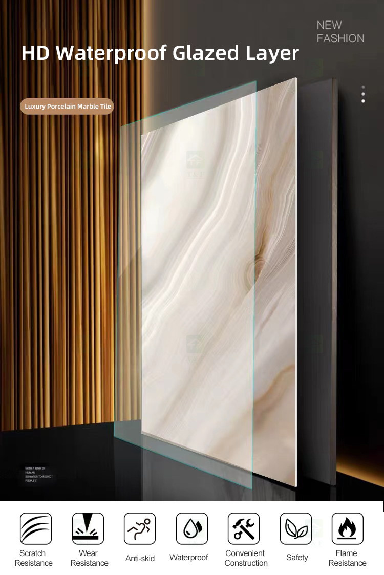 Foshan Porcelanato 60x120 Natural Jade Onyx Marble Stone Look Design Ceramic Floor Glossy Porcelain Tiles