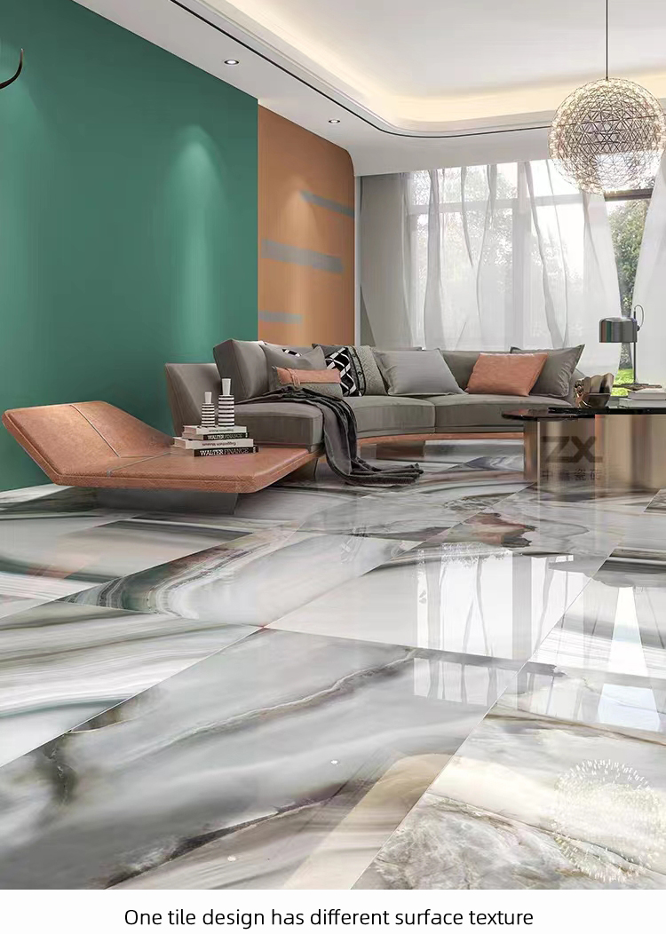 Foshan Porcelanato 60x120 Natural Jade Onyx Marble Stone Look Design Ceramic Floor Glossy Porcelain Tiles