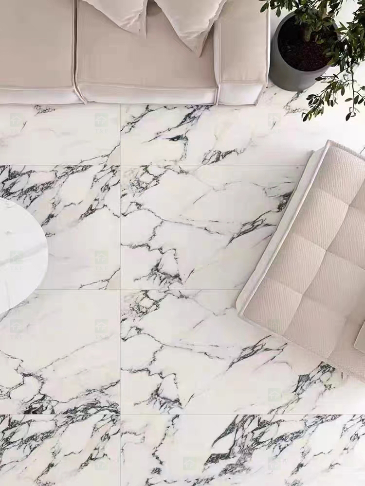 Top Quality 600x600 Indoor Luxury Ceramic Floor Porcelain White Marble Tiles With Matte Surface