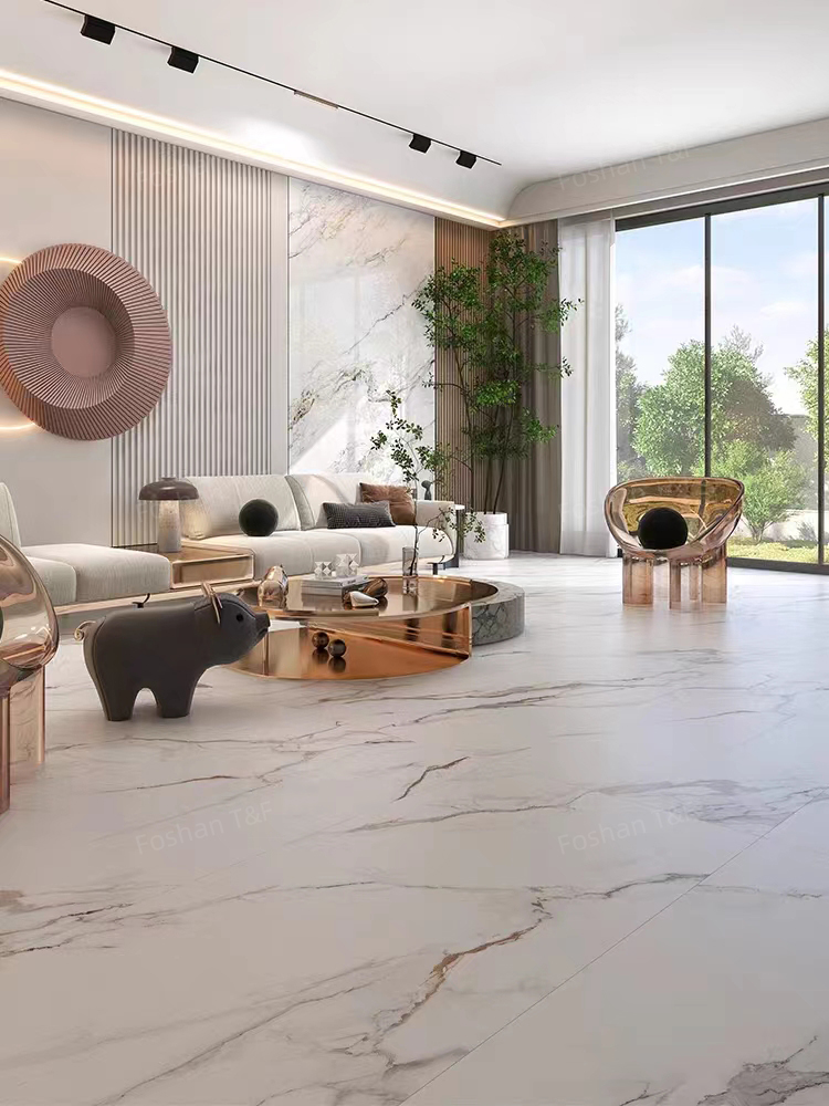 Top Quality 600x600 Indoor Luxury Ceramic Floor Porcelain White Marble Tiles With Matte Surface