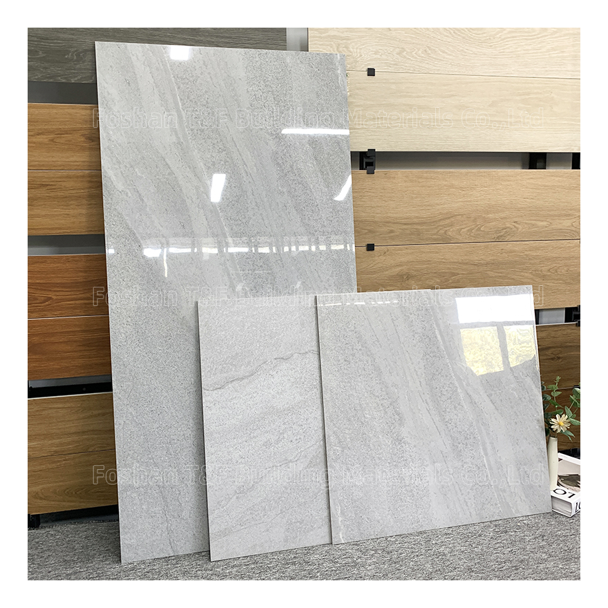 Latest Design 24x24 24x48 Modern Gray Floor Ceramic Tile for Floor 60x60 Marble-look Porcelain Wall Tiles