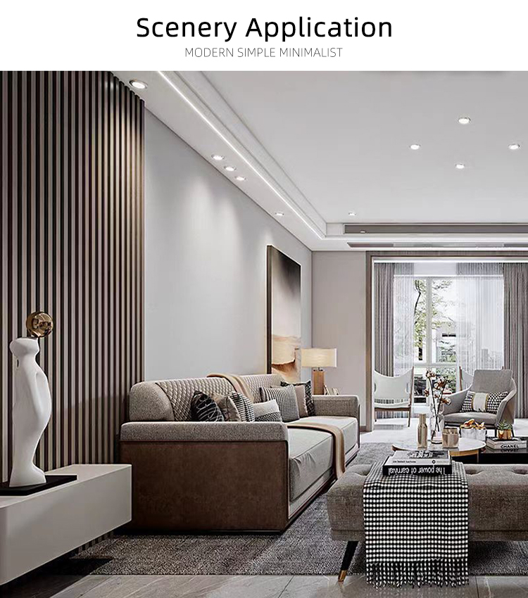 Interior 3D TV Background Decorative Fluted PVC Cladding Boards Plastic Composite Laminated WPC Wall Panels