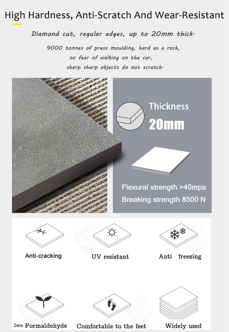 2cm 60x120 20mm 600x1200 Rustic Concrete Paving Garden Patio Stone Floor Tiles Design Pavers Outdoor