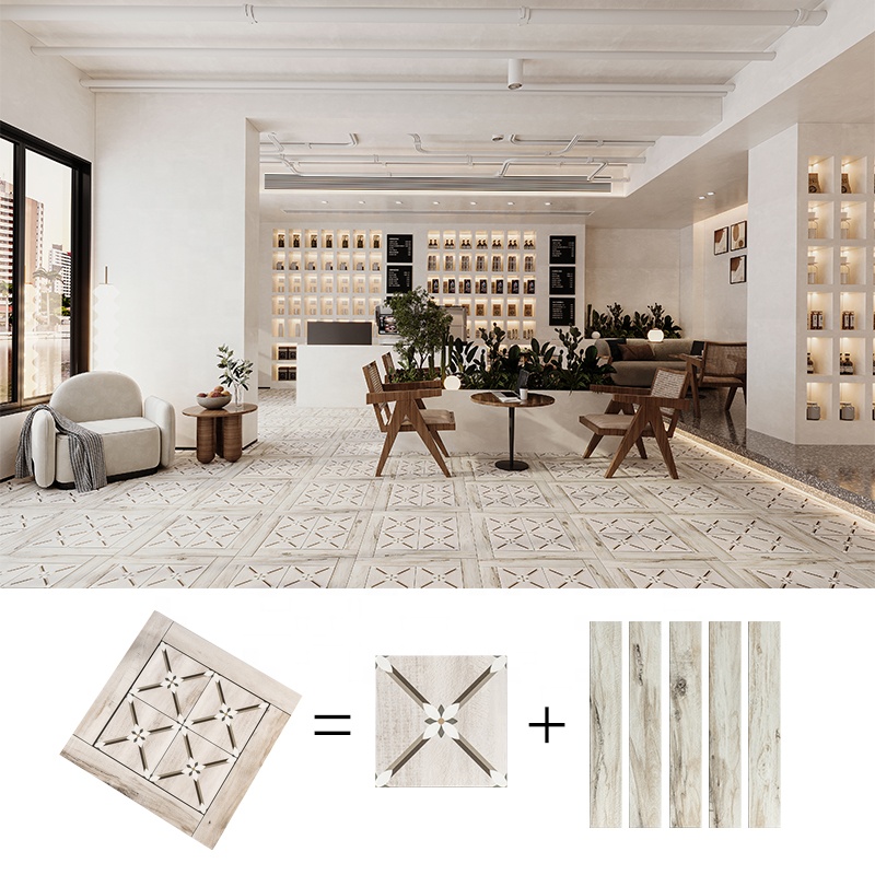 New Arrival French Vintage Mixed Pattern Porcelain Floor Tiles for Bathroom Kitchen Backsplash Wall Living Room