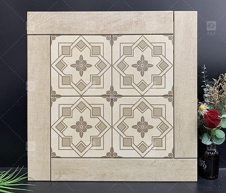 New Arrival French Vintage Mixed Pattern Porcelain Floor Tiles for Bathroom Kitchen Backsplash Wall Living Room