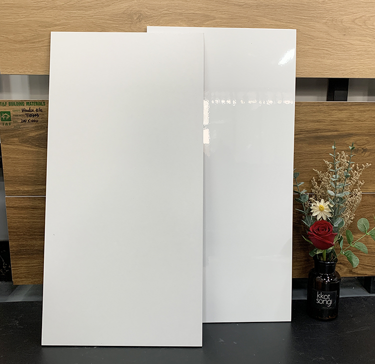300x600 Pure Super White Glossy Polished Ceramic Bathroom Wall 12x24 Matt Porcelain Vitrified Floor Tiles