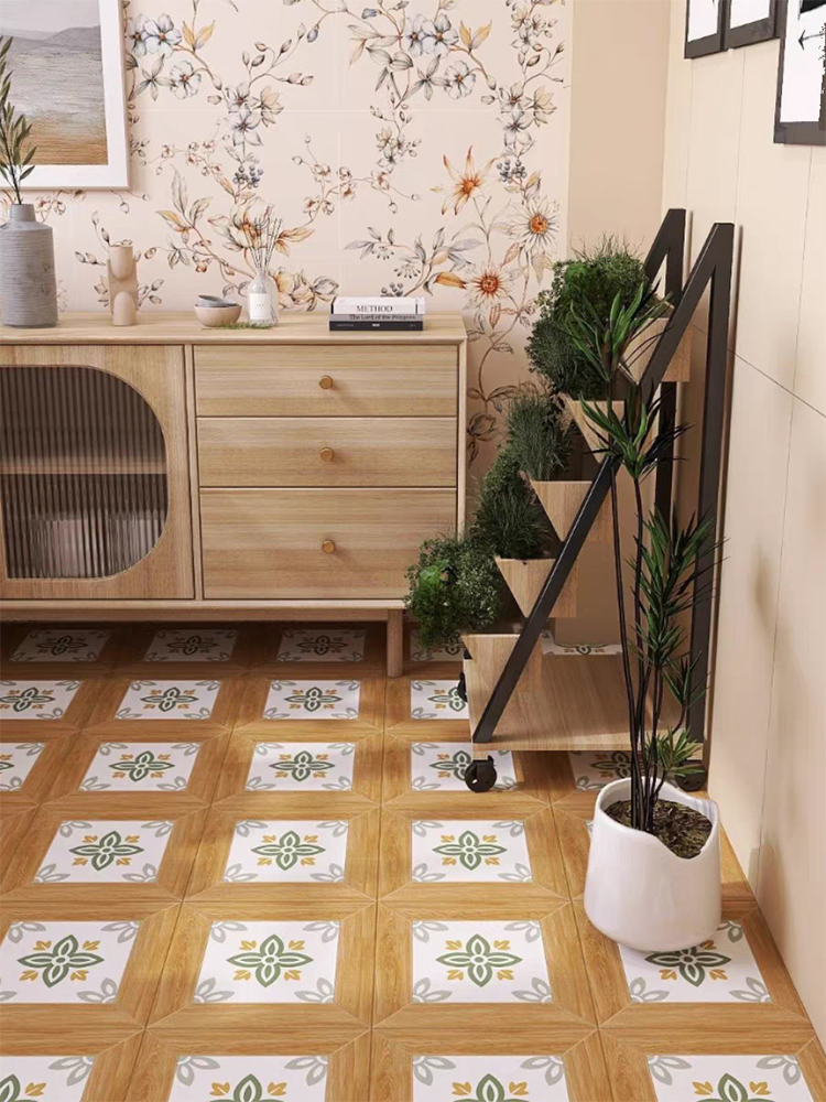Full Body 600*600 Interior Wooden Flower Pattern Porcelain 60 by 60 Matte Glazed Rustic Floor Tiles for Living Room