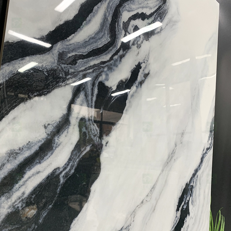 Modern Luxury 600x1200 Panda White Marble Stone Look Polished Glazed Slab Carreaux Mabre Wall Floor Tiles