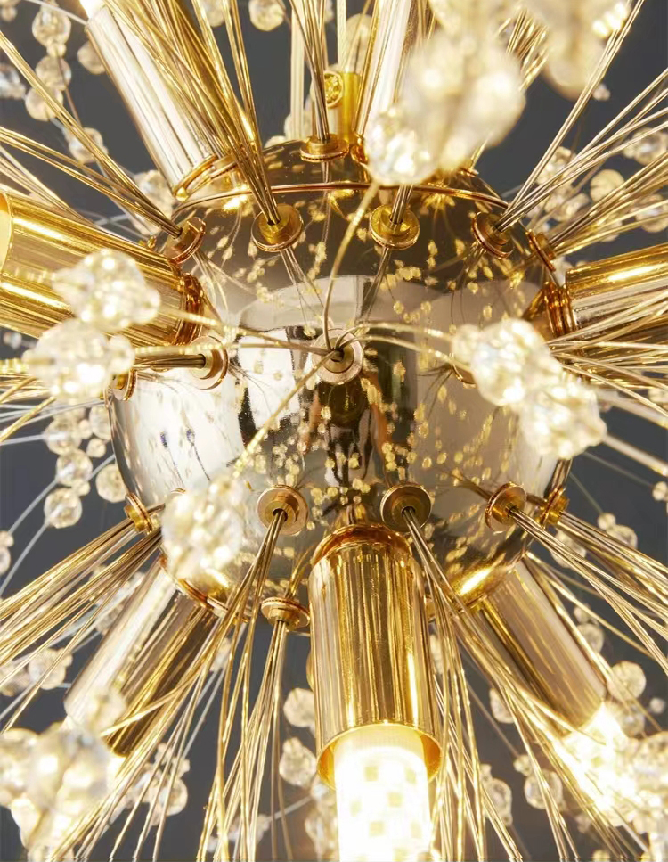 Modern Dandelion Pendant Light for Home Bedroom Restaurant Bar Hanging Vintage Decorative Led Crystal Chandelier