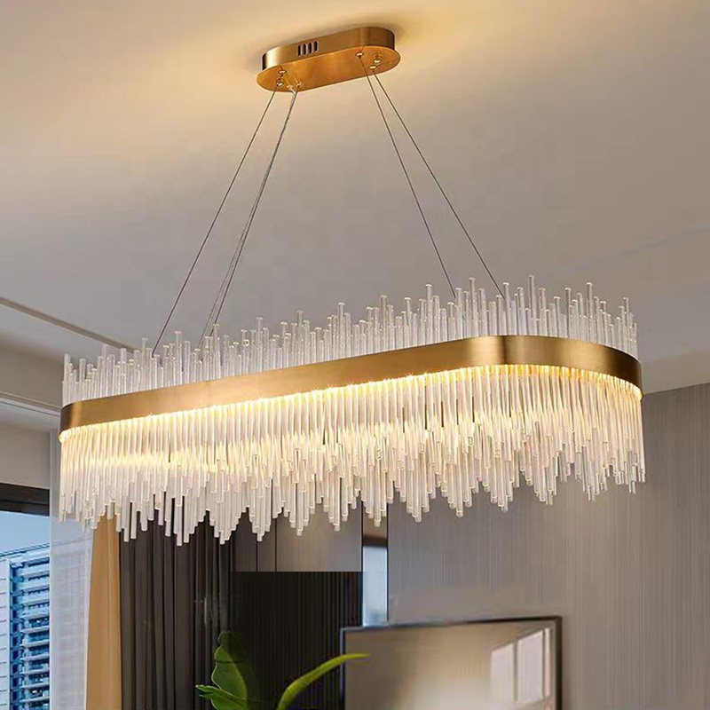 Luxury Post-modern Vintage Round Indoor Gold Crystal Glass Chandeliers Hanging Pendant Ceiling Lamp Lights Fixture