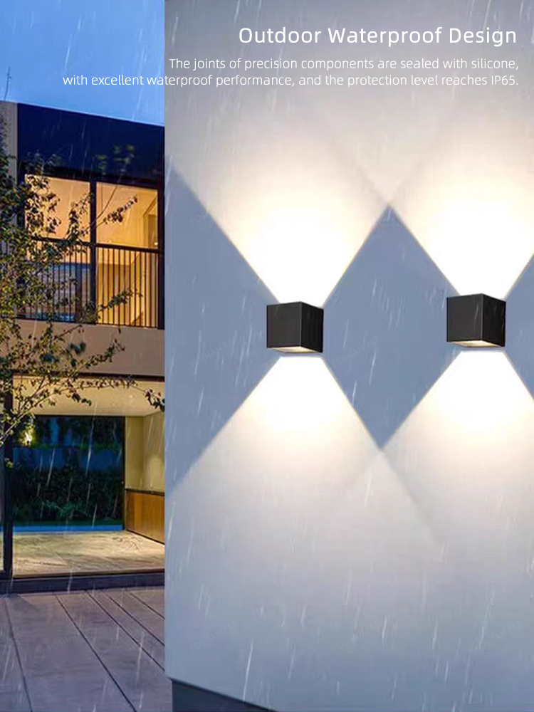 High Quality Outdoor Waterproof IP65 6W 12W up and Down Lighting Garden LED Wall Lamp Light for Home