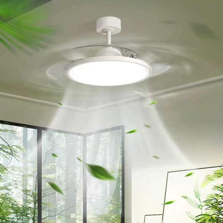 Modern 42 Inch Led Ceiling Fans Lamp Light Fixtures for Home Remote Control Rechargeable Ceiling Fan With Light