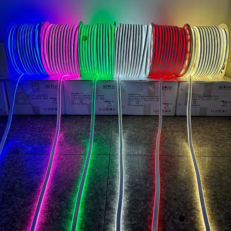 Custom 12V 24V Flexible Waterproof Indoor Silicone Flex 2835 LED Neon Rope Strip Light for Outdoor Home Decoration