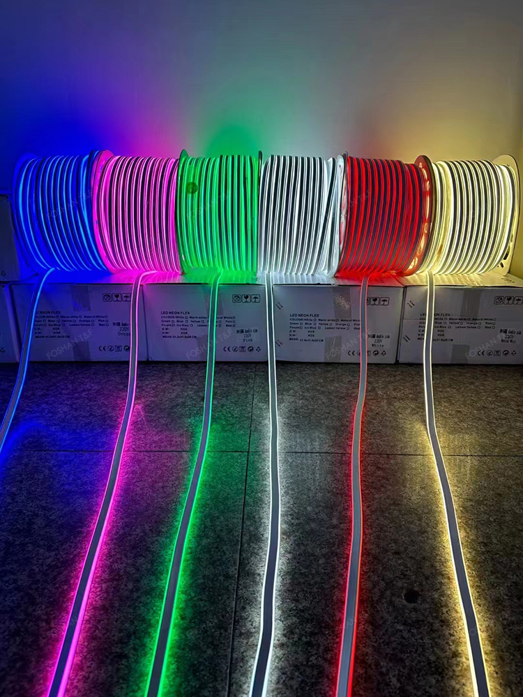Custom 12V 24V Flexible Waterproof Indoor Silicone Flex 2835 LED Neon Rope Strip Light for Outdoor Home Decoration