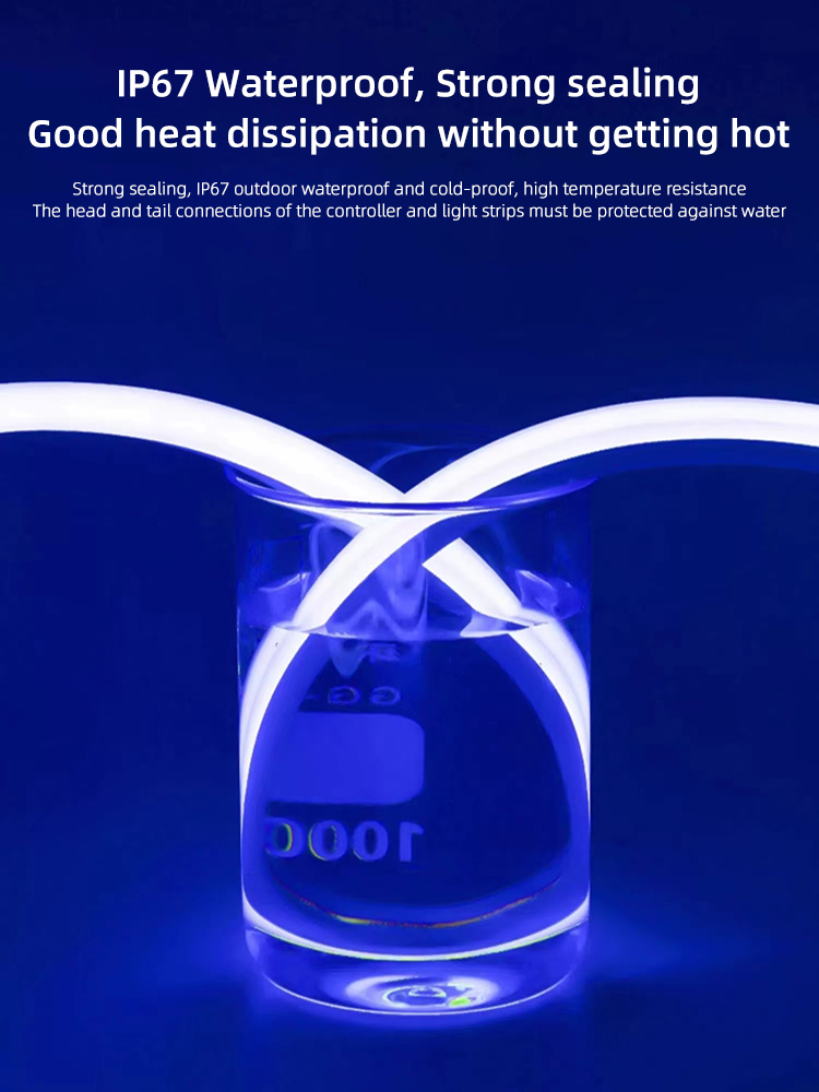 Custom 12V 24V Flexible Waterproof Indoor Silicone Flex 2835 LED Neon Rope Strip Light for Outdoor Home Decoration
