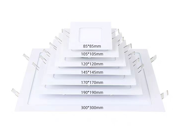 High Quality Ultra Thin Square 3W 6W 9W 12W 18W 24W Aluminum Recessed LED Panel Light for Home Office Ceiling