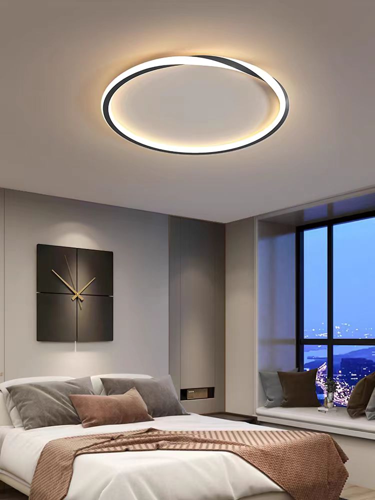 Modern Lustre Led Dimmable Round Square Shape Surface Mounted Bedroom Living Room Fixture Ceiling Light for Home Decor