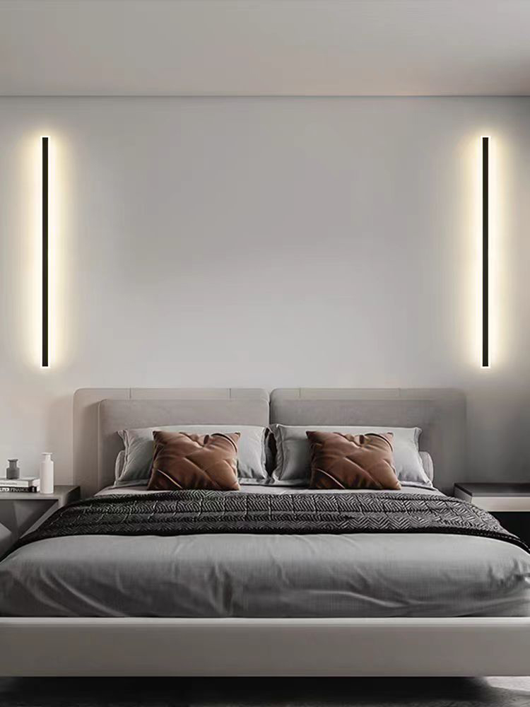 Modern IP65 Waterproof Outdoor Exterior LED Linear Strip Wall Mounted Light for Wall Home Courtyard Outdoor Wall Light