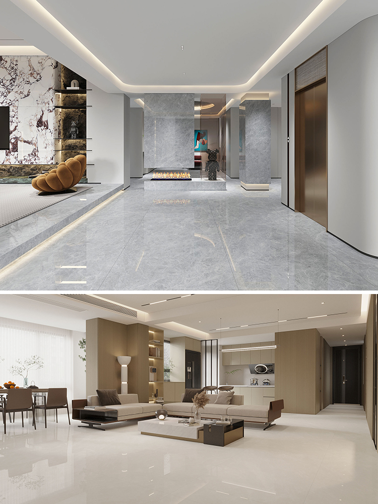 Modern High Gloss Carrelage 600x1200mm Porcelain Polished Glazed Slab for Floor and Wall Tile