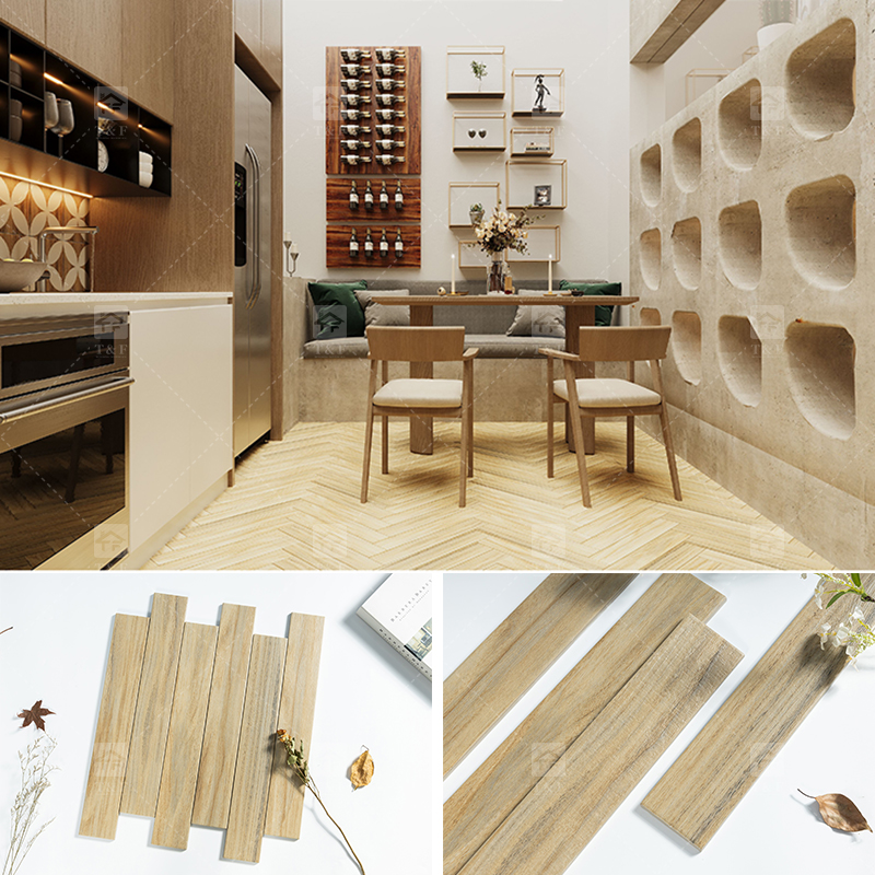 New Arrival 75x479mm Simple Modern Small Size Living Room Bedroom Antique Wood Finish Tiles