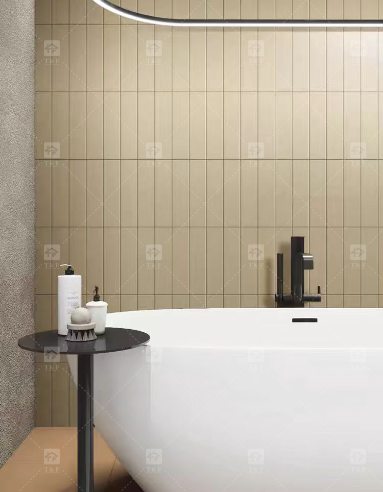 75x300 Mm Small American Vintage Matte Strip Backsplash Kitchen Tiles for Bathroom or Living Room Villa Walls and Floors